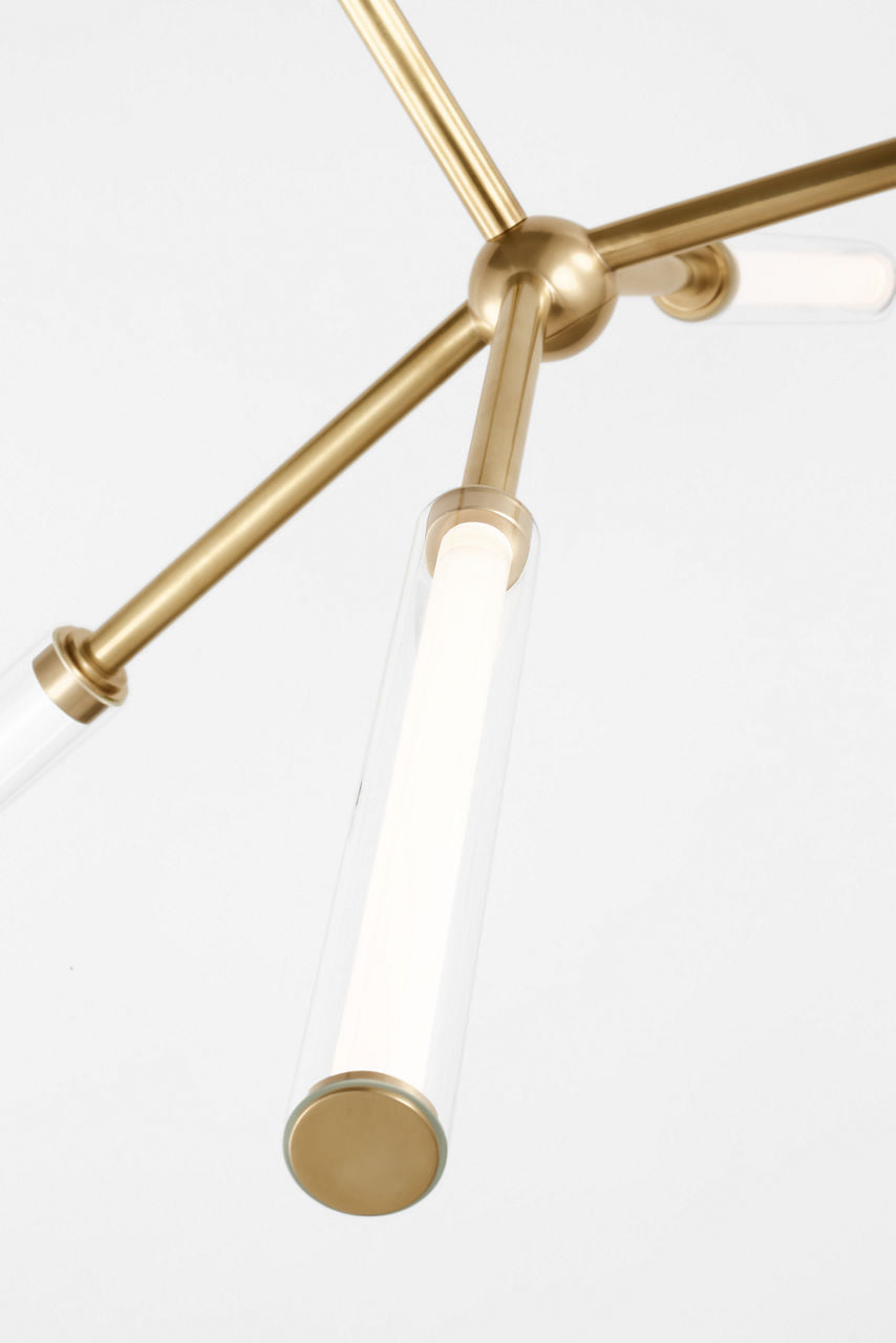 Poza 40 Chandelier hand-rubbed antique brass 2700K 90 CRI