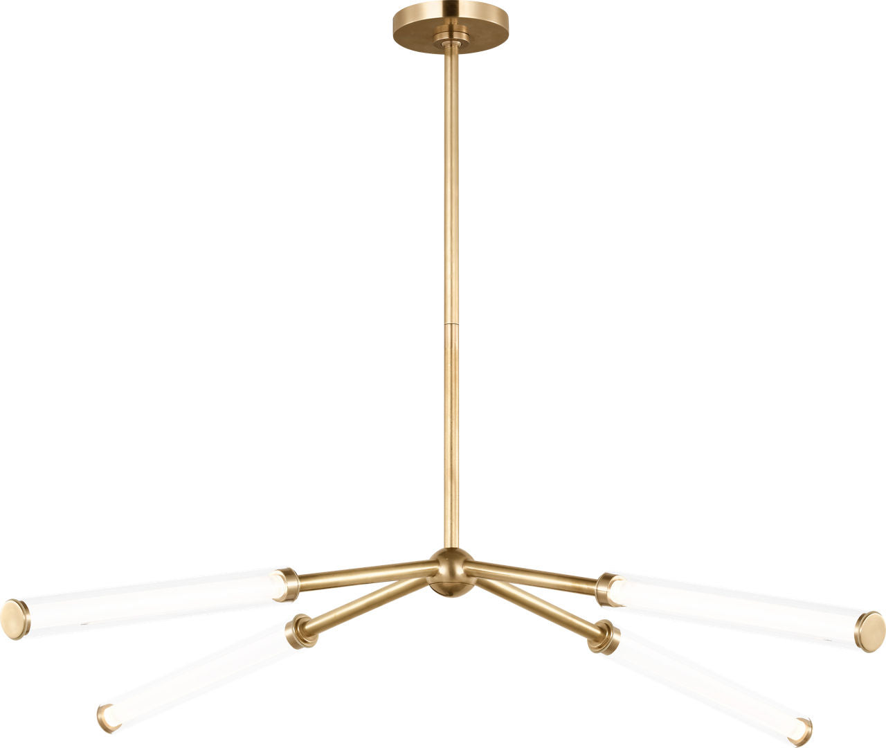 Poza 40 Chandelier hand-rubbed antique brass 2700K 90 CRI