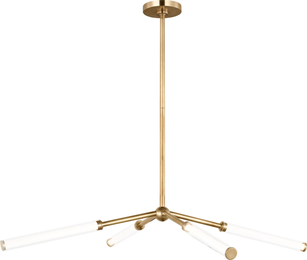 Poza 40 Chandelier hand-rubbed antique brass 2700K 90 CRI
