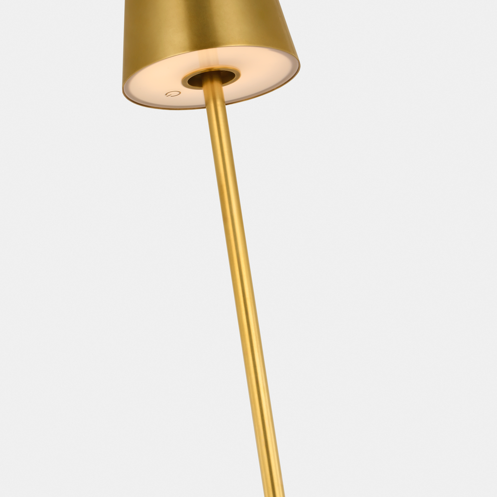Nevis Medium Rechargeable Floor Lamp Hand Rubbed Antique Brass 2700K 90 CRI