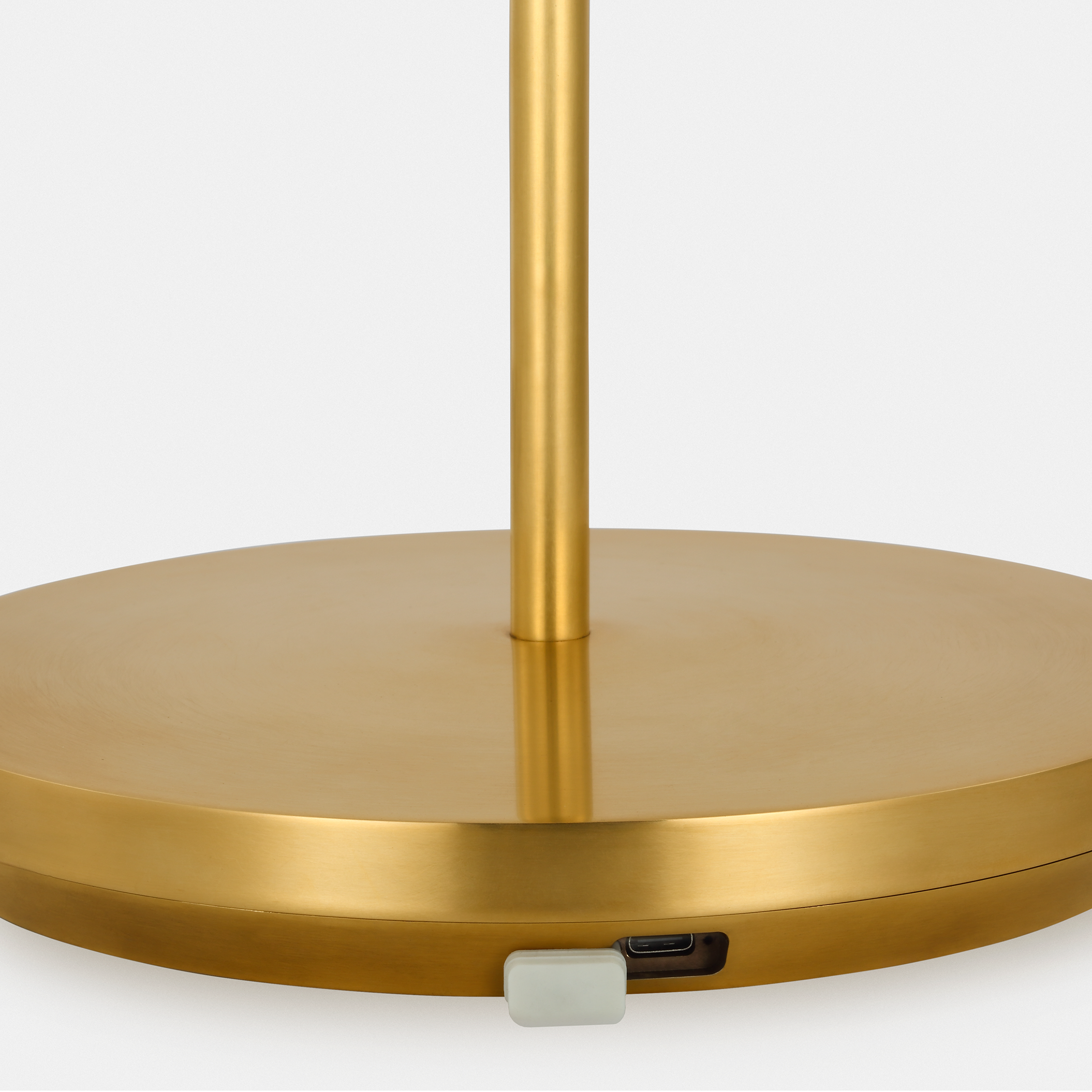 Nevis Medium Rechargeable Floor Lamp Hand Rubbed Antique Brass 2700K 90 CRI
