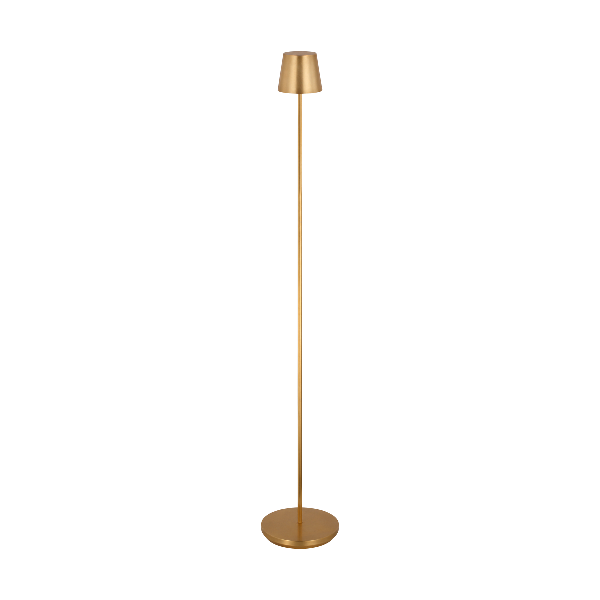 Nevis Medium Rechargeable Floor Lamp Hand Rubbed Antique Brass 2700K 90 CRI