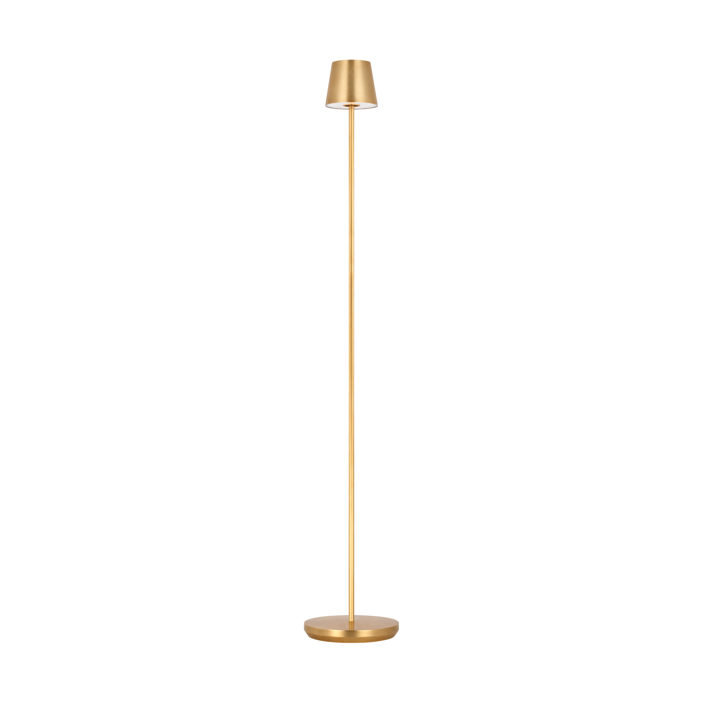 Nevis Medium Rechargeable Floor Lamp Hand Rubbed Antique Brass 2700K 90 CRI