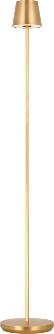 Nevis Medium Rechargeable Floor Lamp Hand Rubbed Antique Brass 2700K 90 CRI