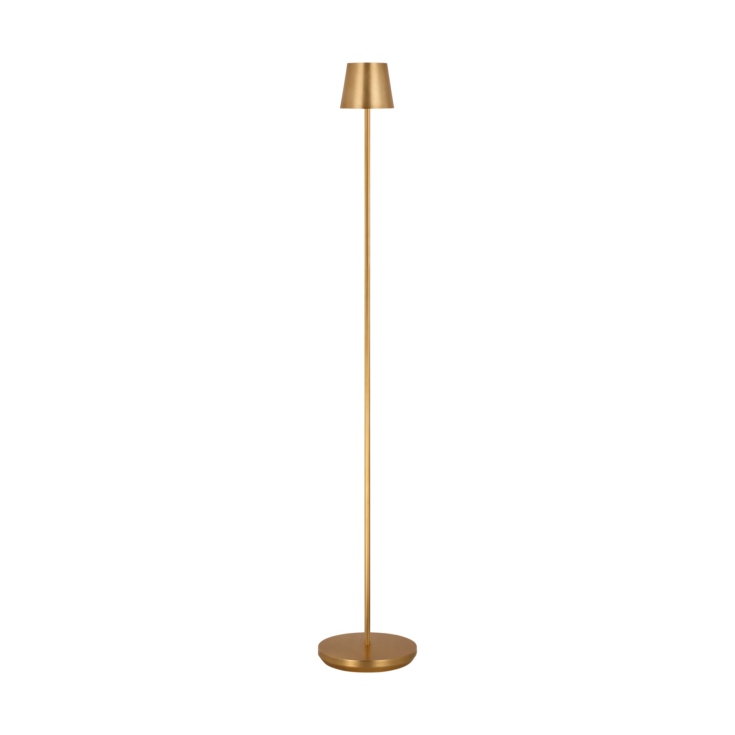 Nevis Medium Rechargeable Floor Lamp Hand Rubbed Antique Brass 2700K 90 CRI