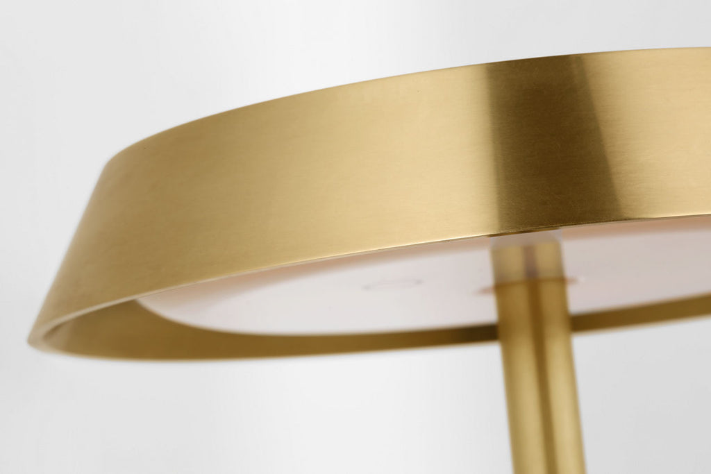 Tepa Medium Rechargeable Floor Lamp hand rubbed antique brass 2700K 90 CRI