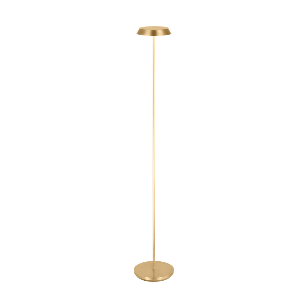 Tepa Medium Rechargeable Floor Lamp hand rubbed antique brass 2700K 90 CRI