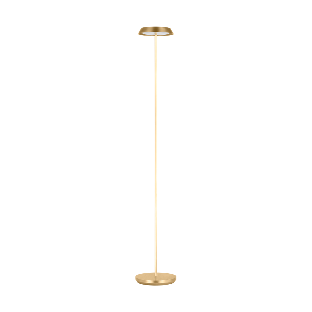 Tepa Medium Rechargeable Floor Lamp hand rubbed antique brass 2700K 90 CRI