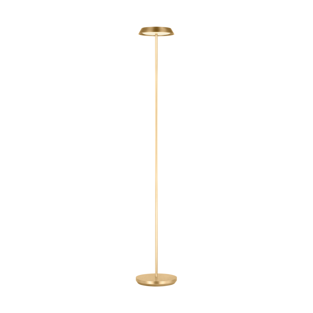 Tepa Medium Rechargeable Floor Lamp hand rubbed antique brass 2700K 90 CRI