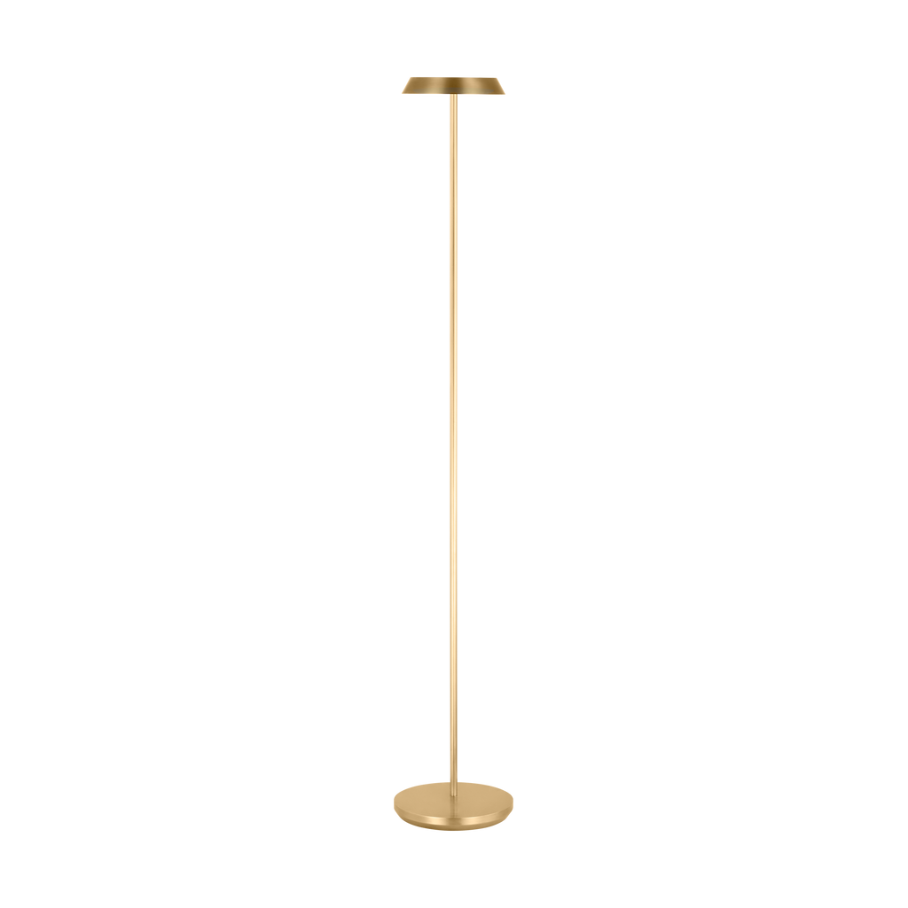 Tepa Medium Rechargeable Floor Lamp hand rubbed antique brass 2700K 90 CRI