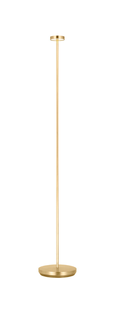 Moneta Medium Rechargeable Floor Lamp hand rubbed antique brass 2700K 90 CRI
