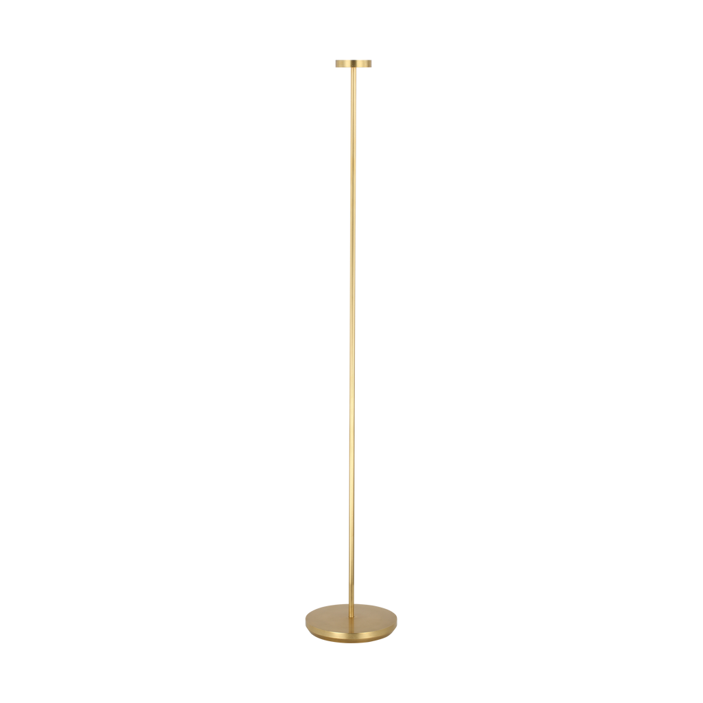 Moneta Medium Rechargeable Floor Lamp hand rubbed antique brass 2700K 90 CRI