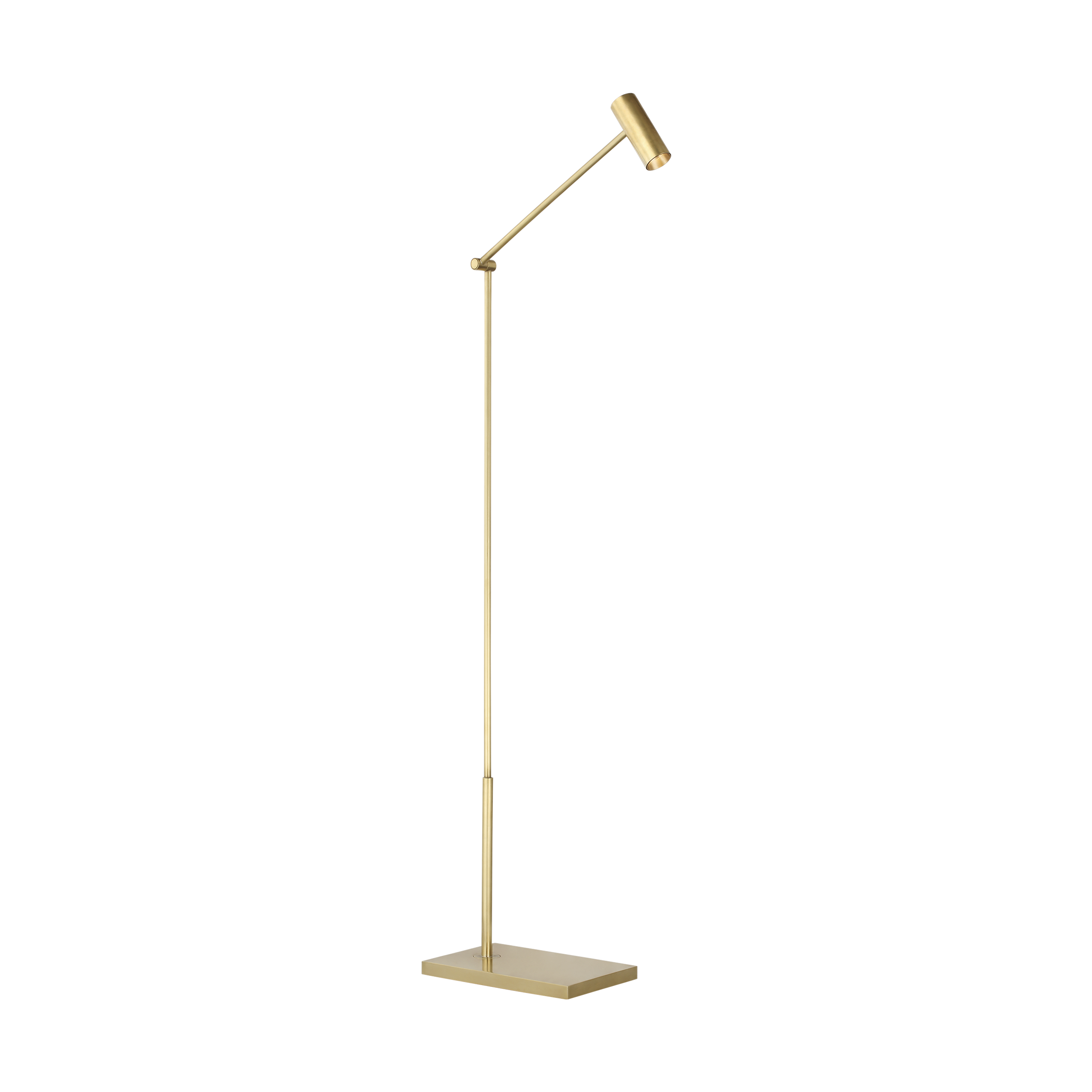 Ponte Small Floor Lamp Hand Rubbed Antique Brass 3000K 90 CRI