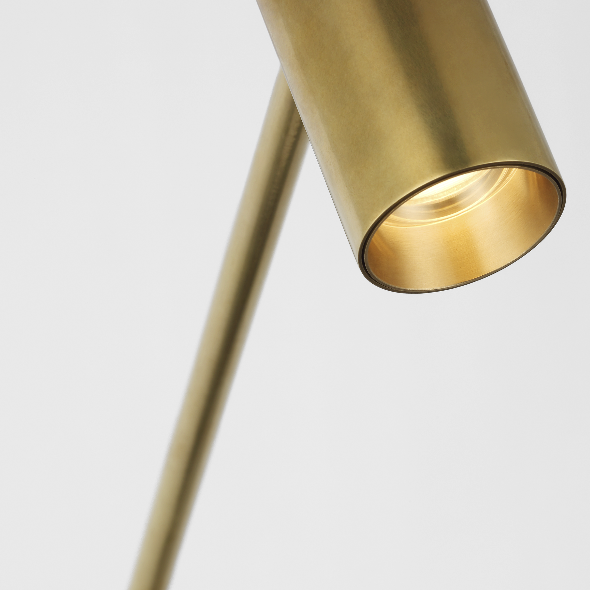 Ponte Small Floor Lamp Hand Rubbed Antique Brass 3000K 90 CRI