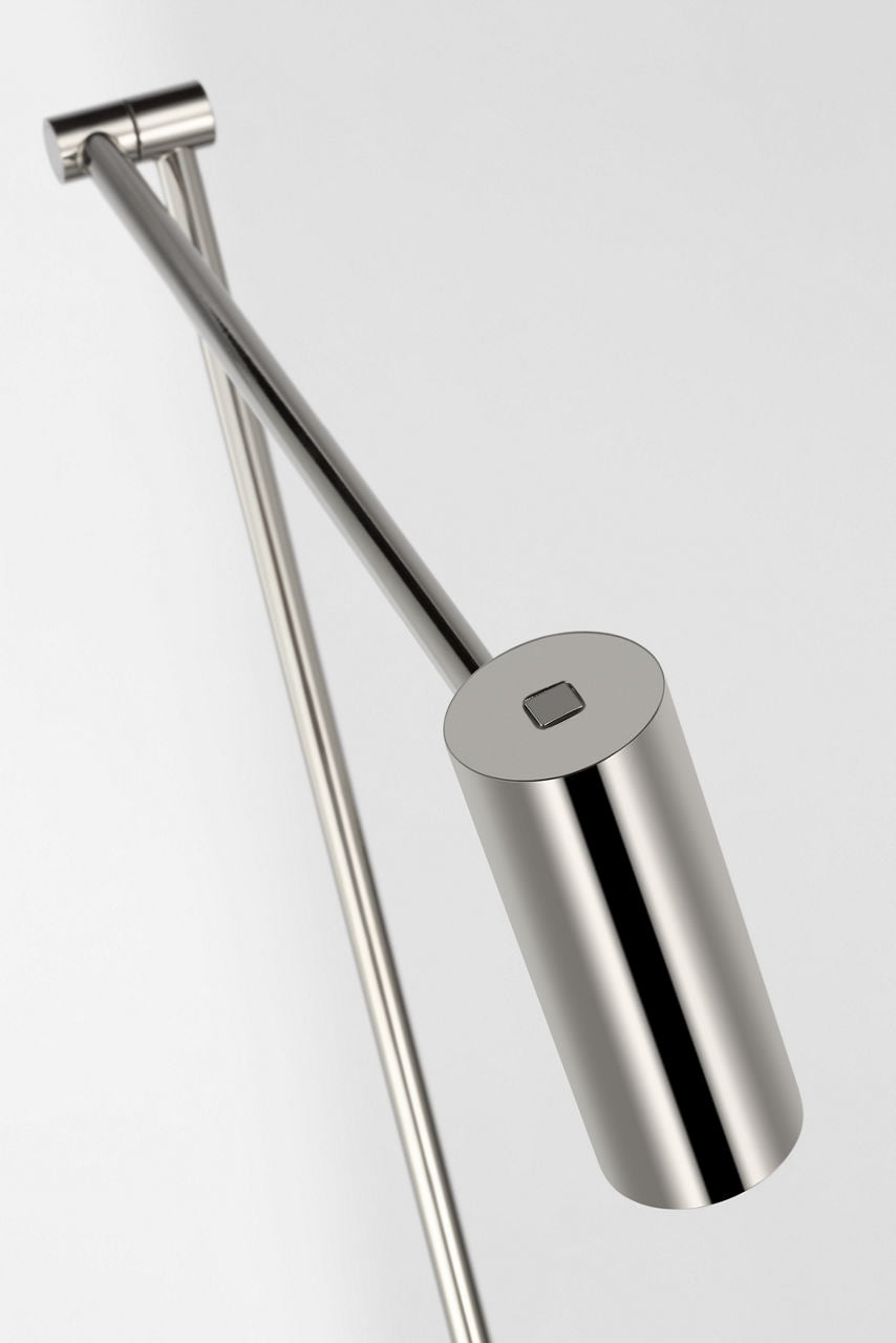 Ponte Small Floor Lamp polished nickel 3000K 90 CRI