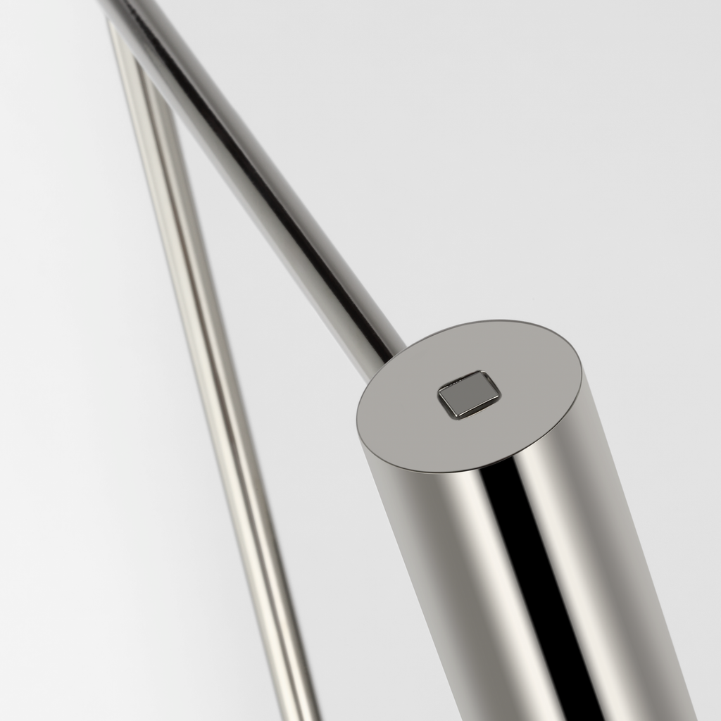 Ponte Small Floor Lamp polished nickel 3000K 90 CRI