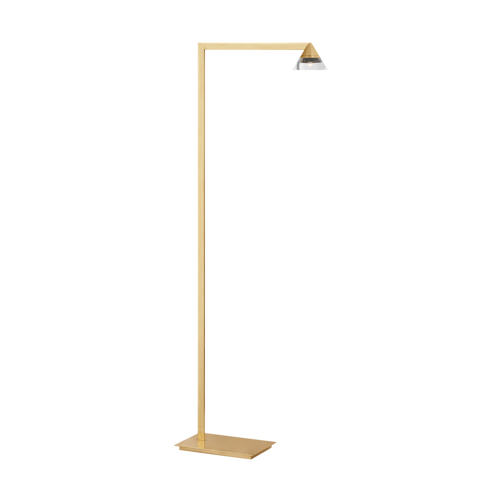 Midrand Crystal 42 Floor Lamp hand-rubbed antique brass 2700K 90 CRI