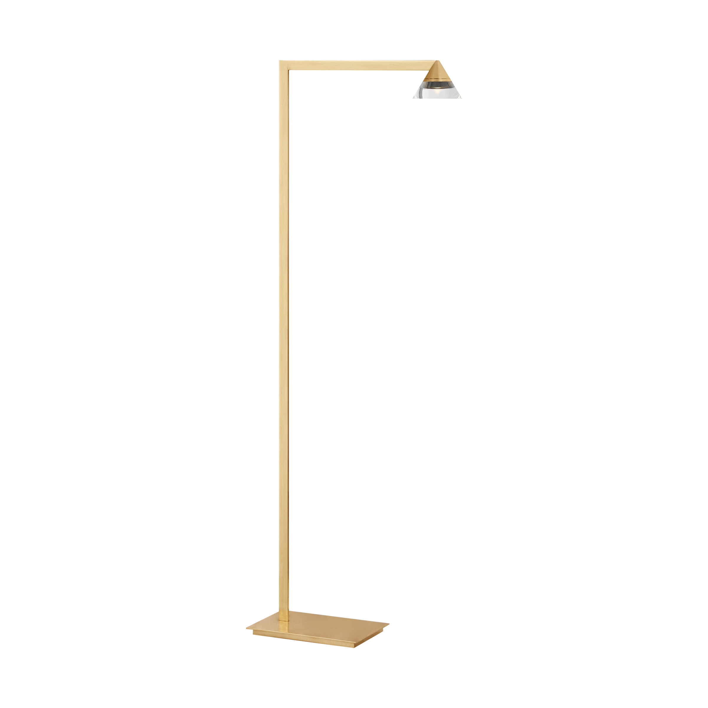 Midrand Crystal 42 Floor Lamp hand-rubbed antique brass 2700K 90 CRI
