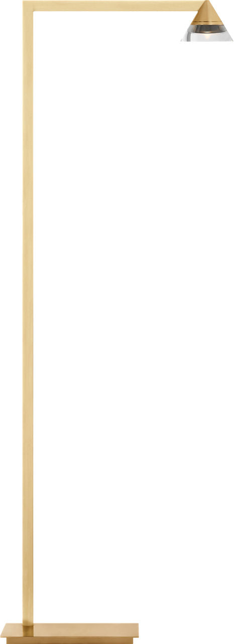 Midrand Crystal 42 Floor Lamp hand-rubbed antique brass 2700K 90 CRI