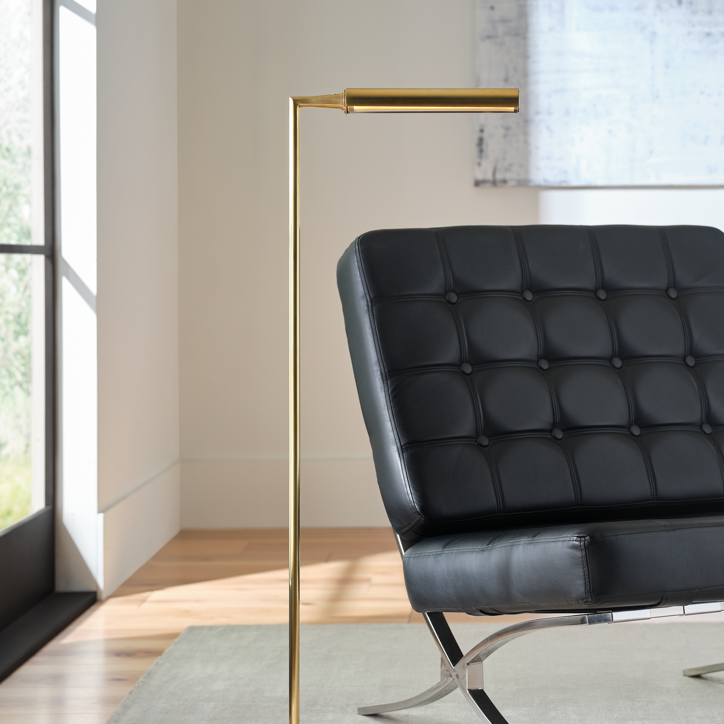 Poza 41 Floor Lamp hand-rubbed antique brass 2700K 90 CRI