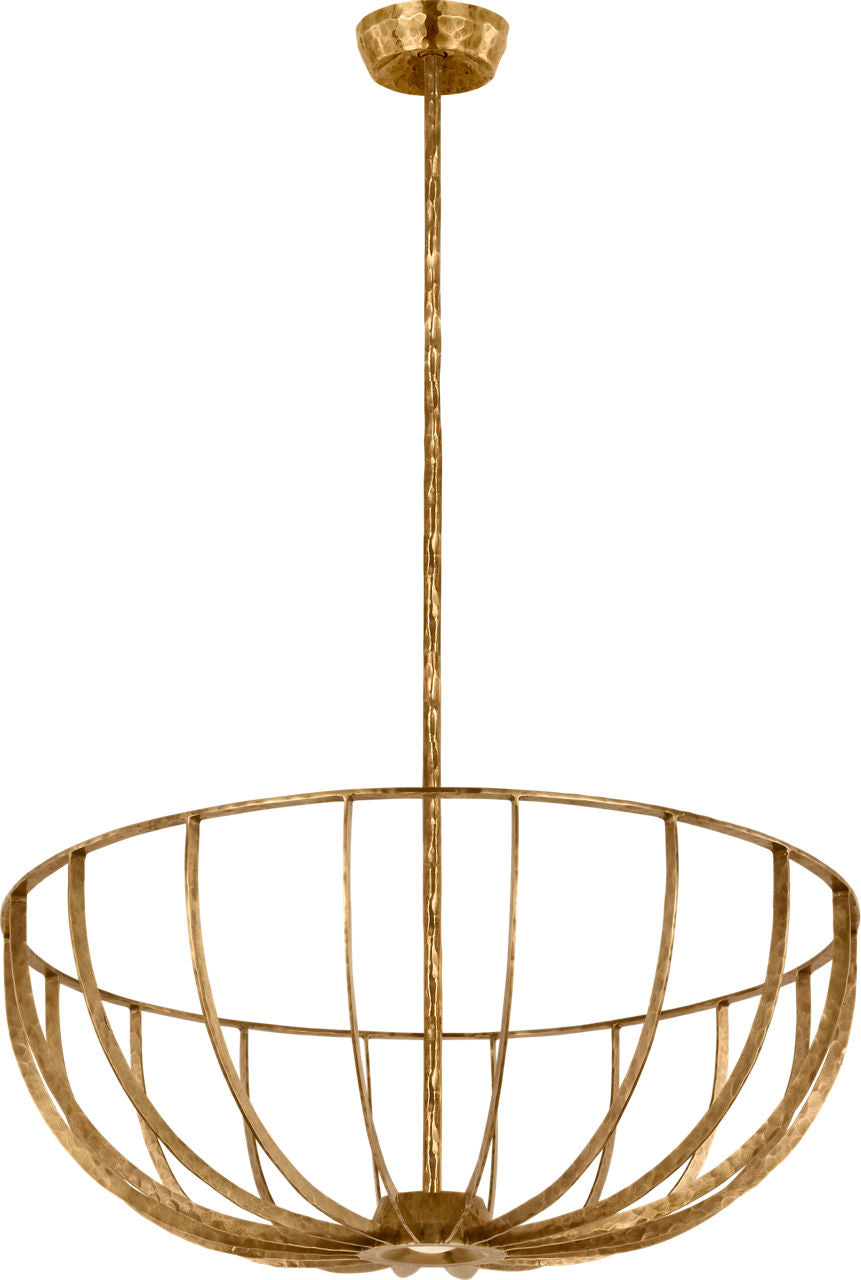Sanchi X-Large Semi Flush polished antique brass 2700K 90 CRI