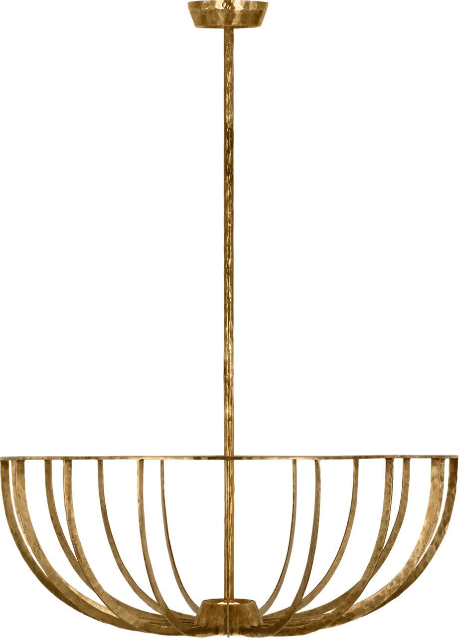 Sanchi X-Large Semi Flush polished antique brass 2700K 90 CRI
