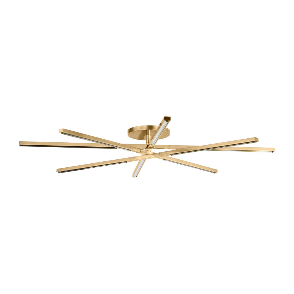 Cityscape X-Grande Flush Clear Crystal hand-rubbed antique brass 2700K 90 CRI