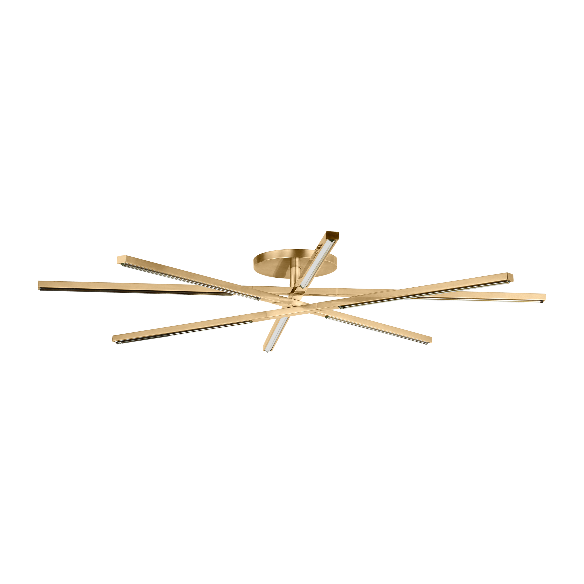 Cityscape X-Grande Flush Clear Crystal hand-rubbed antique brass 2700K 90 CRI