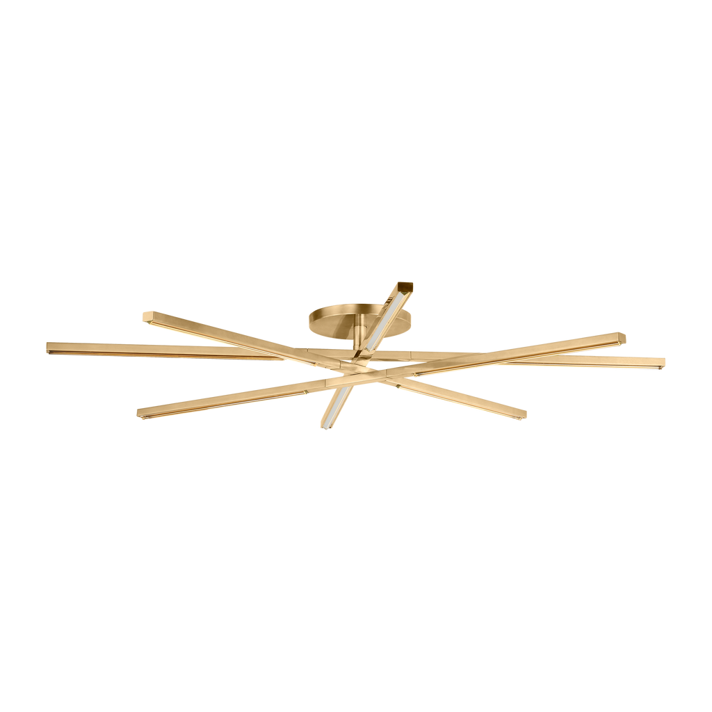 Cityscape X-Grande Flush Clear Crystal hand-rubbed antique brass 2700K 90 CRI