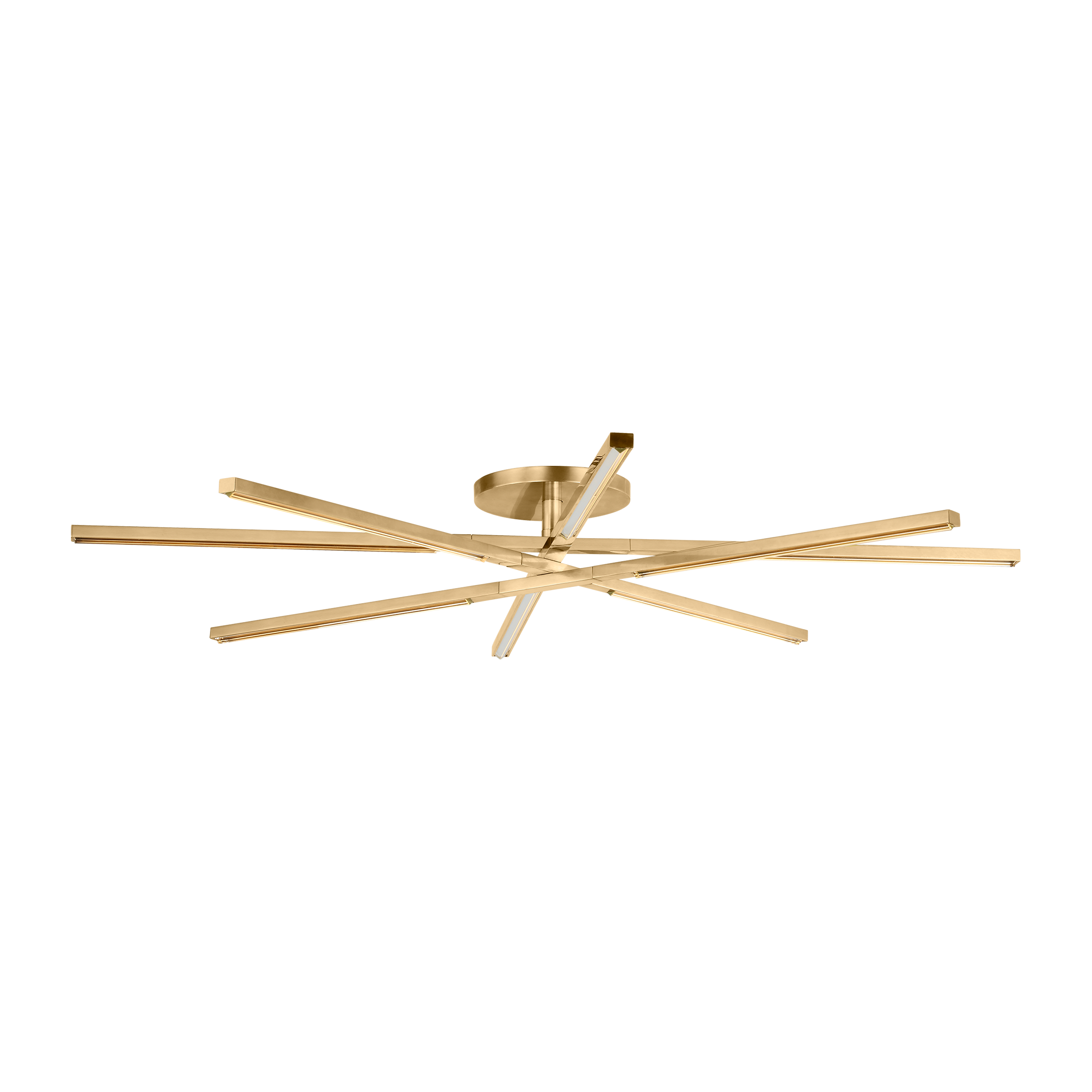 Cityscape X-Grande Flush Clear Crystal hand-rubbed antique brass 2700K 90 CRI