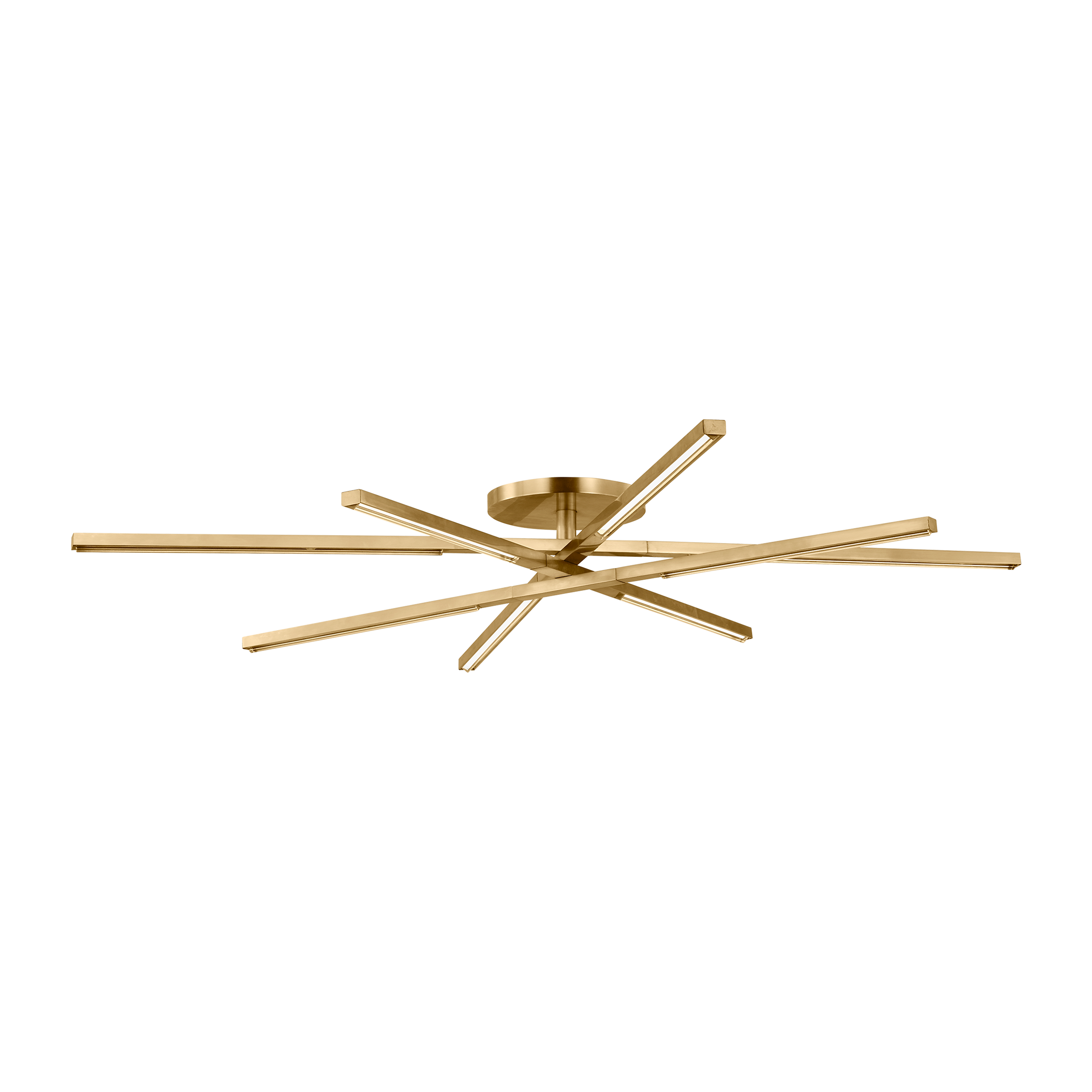 Cityscape Grande Flush Clear Crystal Hand Rubbed Antique Brass 2700K 90 CRI