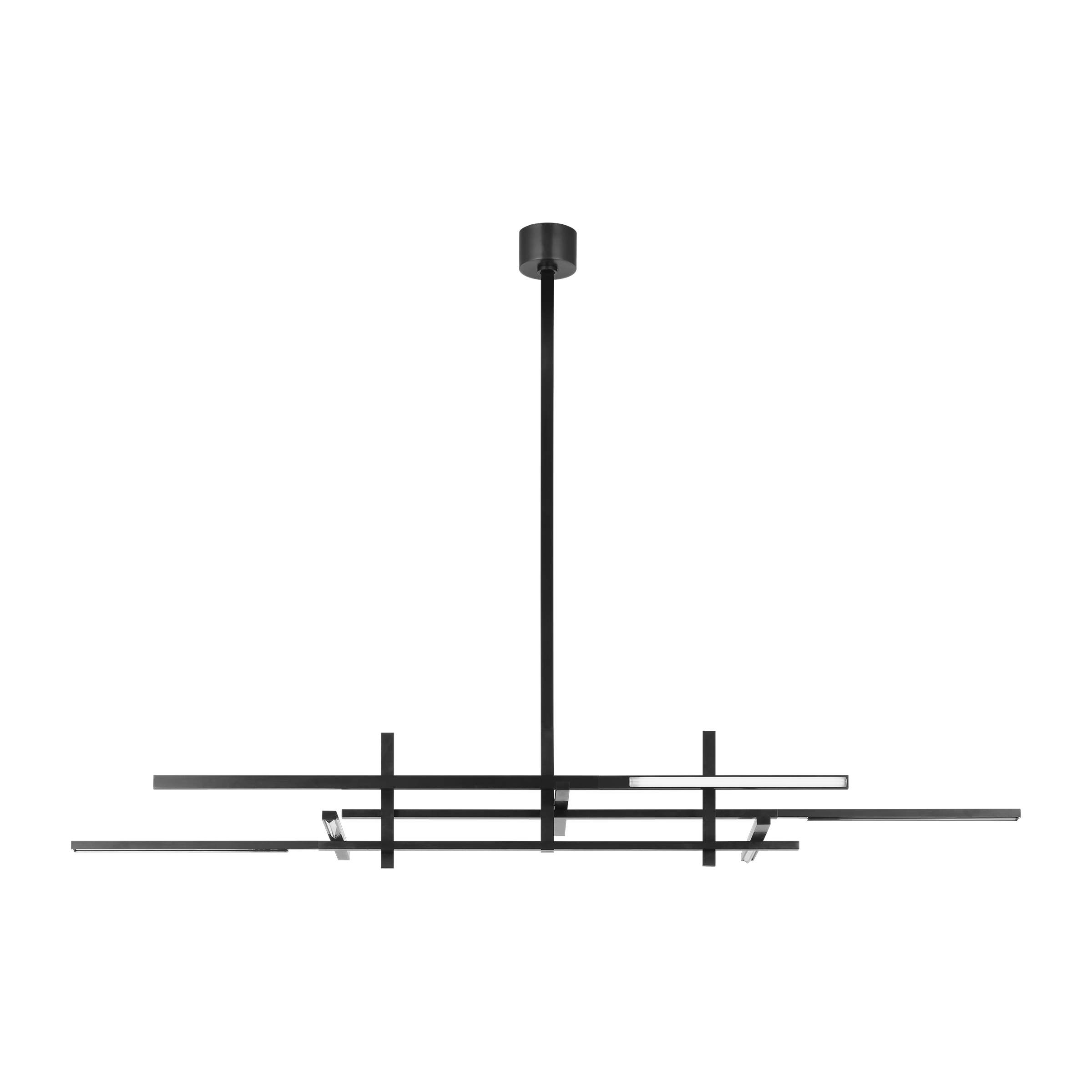 Cityscape Stacked X-Large Linear Chandelier Clear Crystal Bronze 2700K 90 CRI