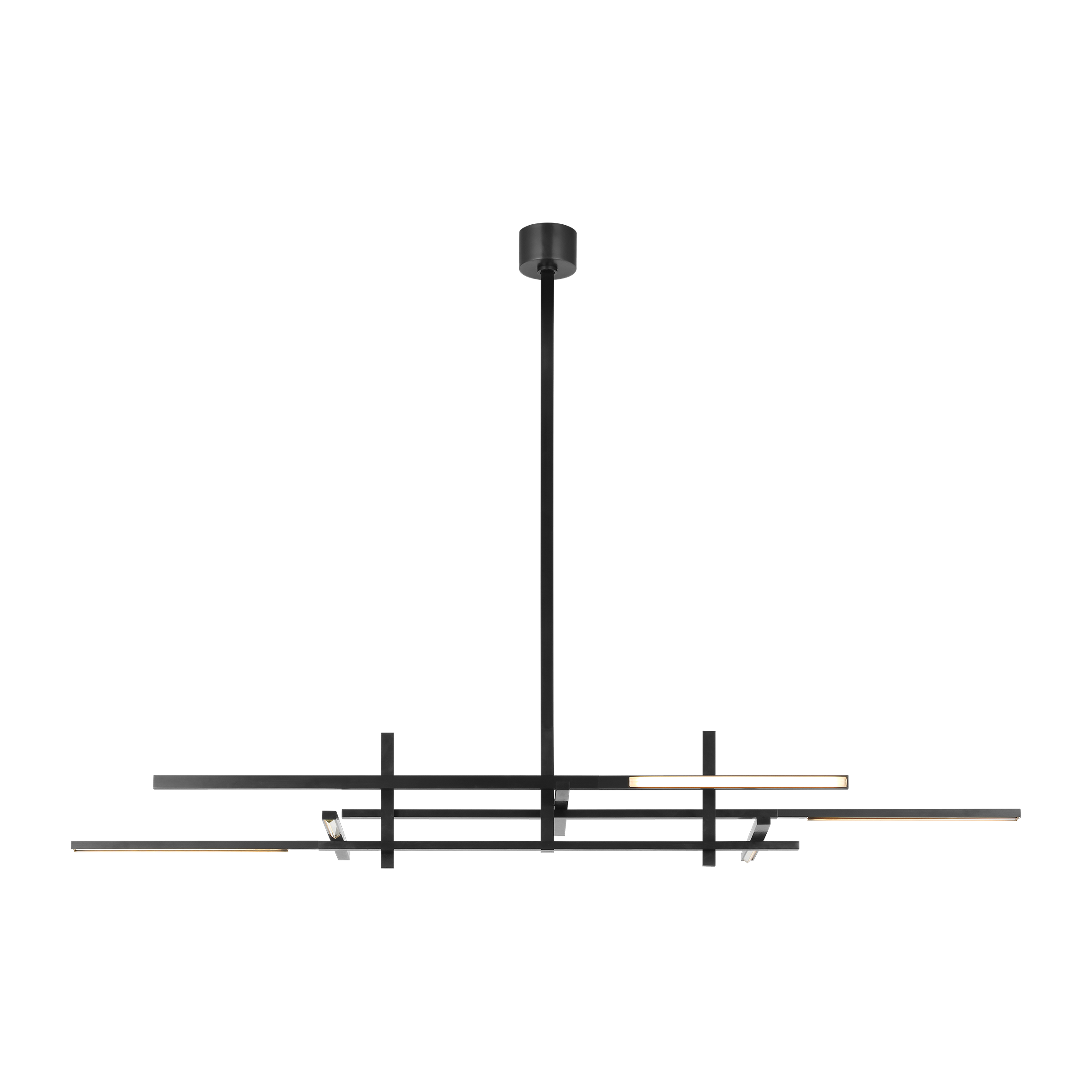 Cityscape Stacked X-Large Linear Chandelier Clear Crystal Bronze 2700K 90 CRI