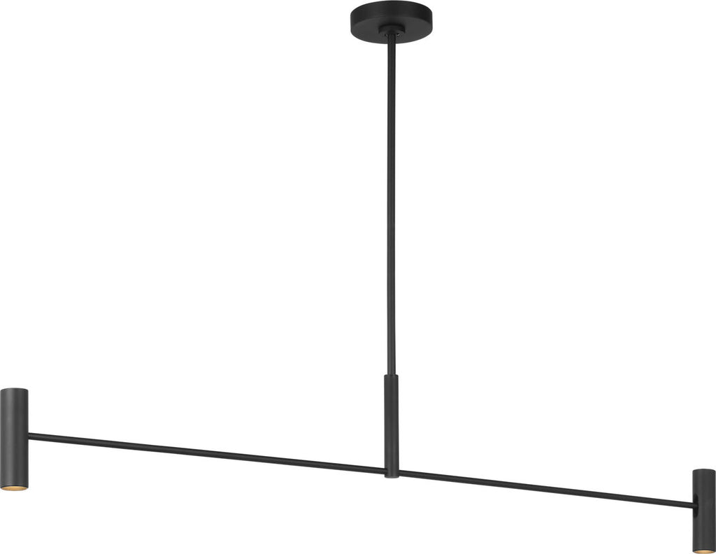 Ponte Large Linear Chandelier Nightshade Black 3000K 90 CRI
