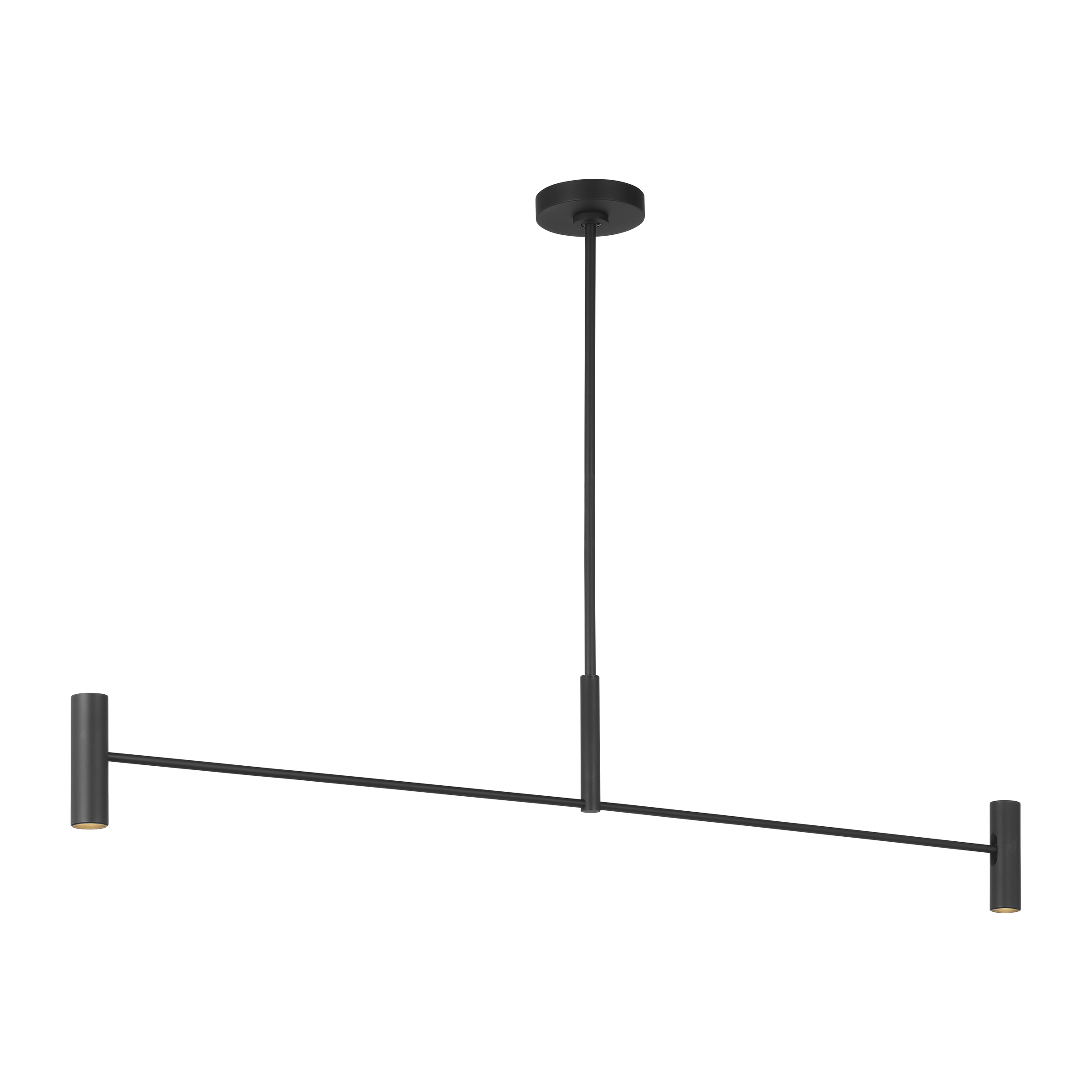 Ponte Large Linear Chandelier Nightshade Black 3000K 90 CRI