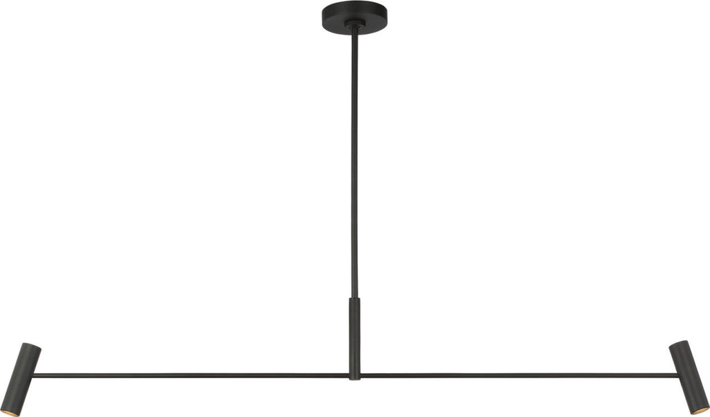 Ponte Large Linear Chandelier Nightshade Black 3000K 90 CRI