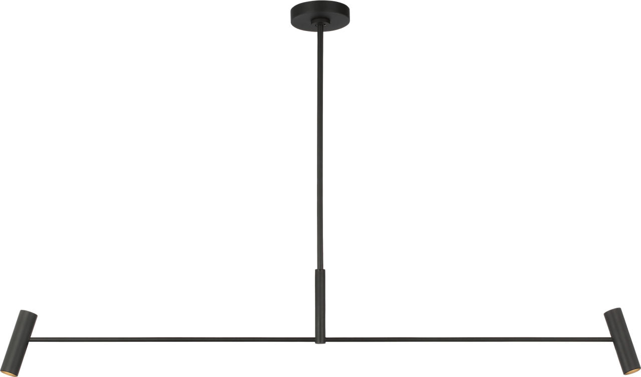 Ponte Large Linear Chandelier Nightshade Black 3000K 90 CRI