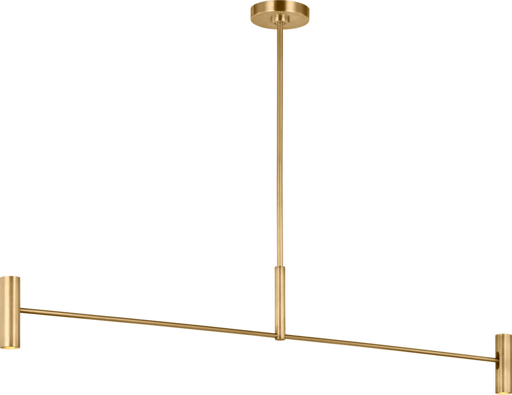 Ponte Large Linear Chandelier Hand Rubbed Antique Brass 3000K 90 CRI
