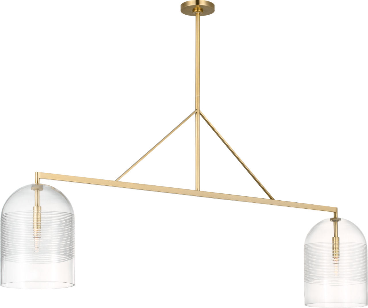 Leano 61 Linear Chandelier | Hand-Rubbed Antique Brass