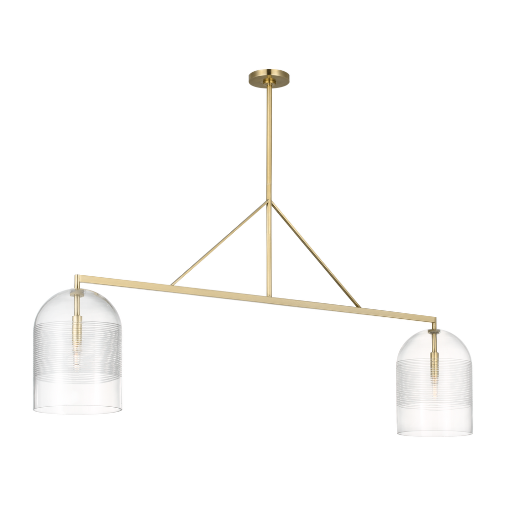 Leano 61 Linear Chandelier | Hand-Rubbed Antique Brass