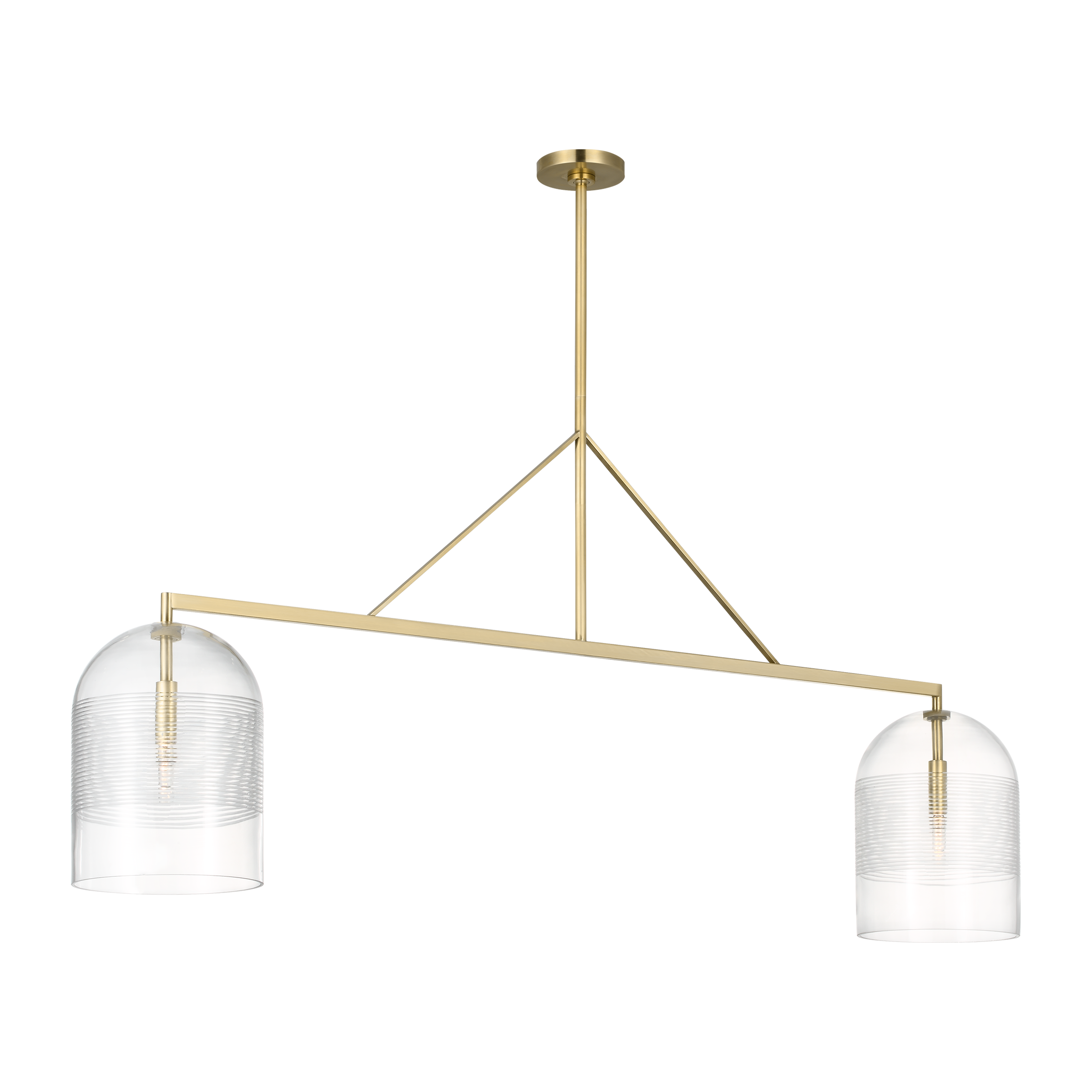 Leano 61 Linear Chandelier | Hand-Rubbed Antique Brass
