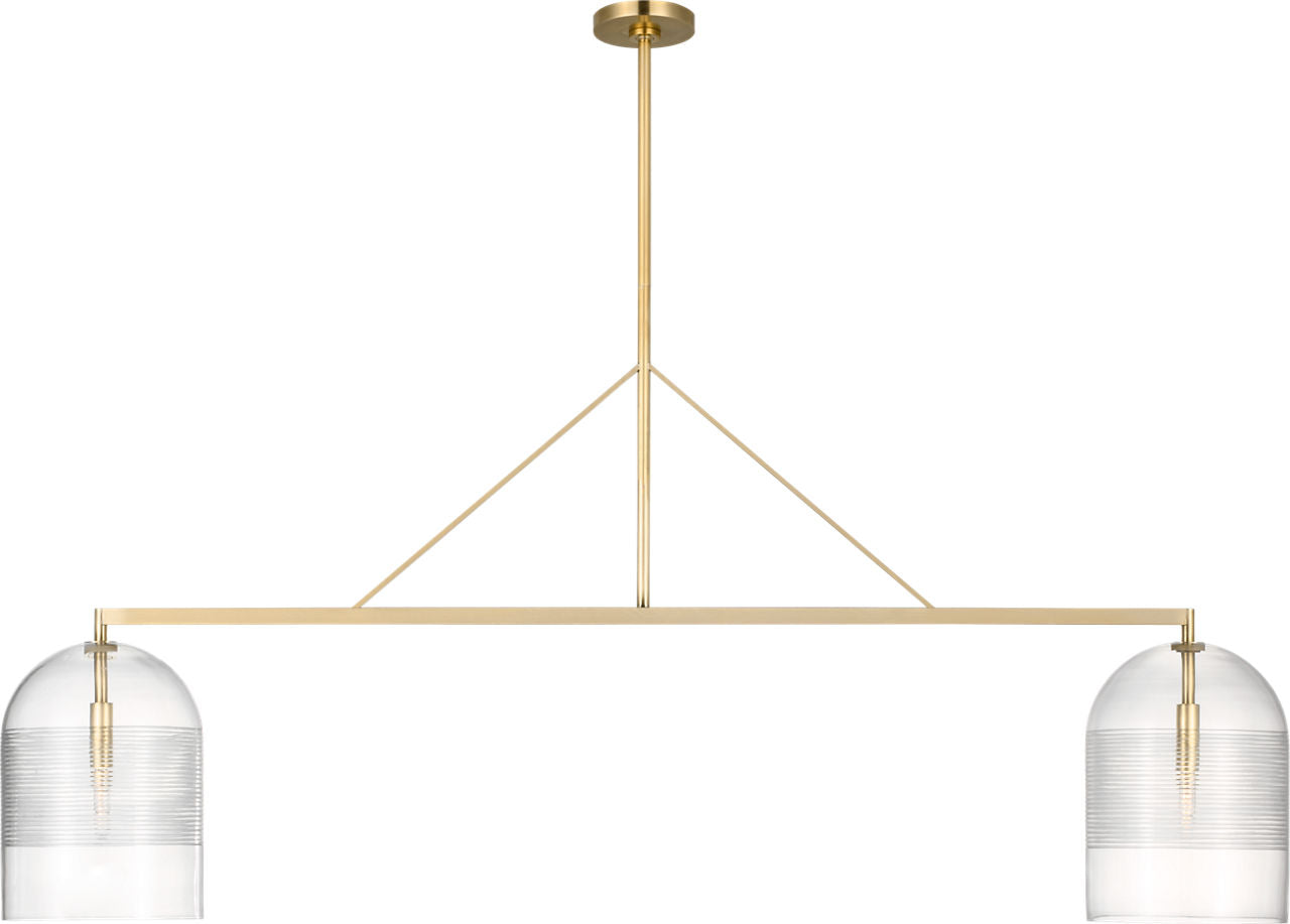Leano 61 Linear Chandelier | Hand-Rubbed Antique Brass