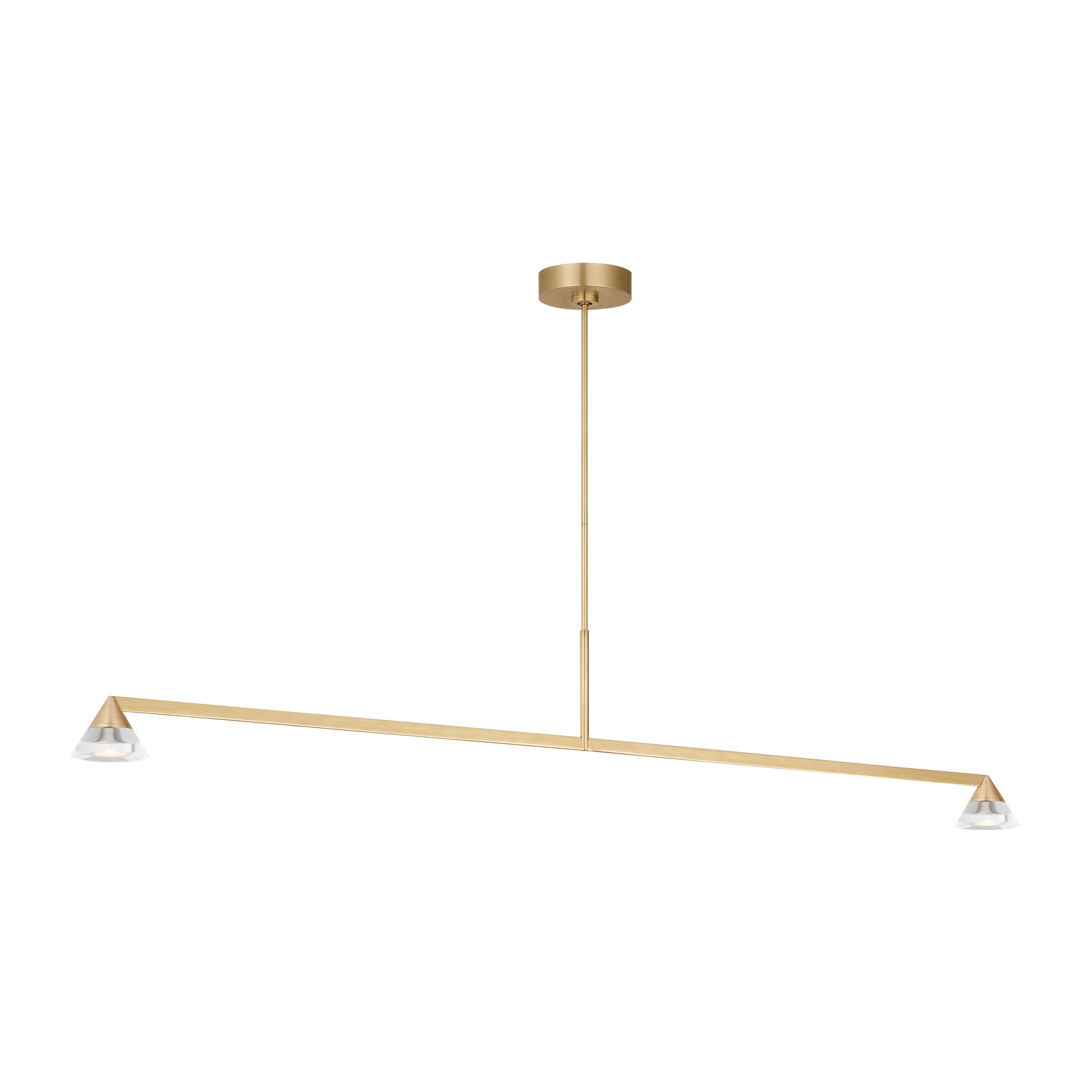 Midrand Crystal 60 Linear Chandelier | Hand-Rubbed Antique Brass