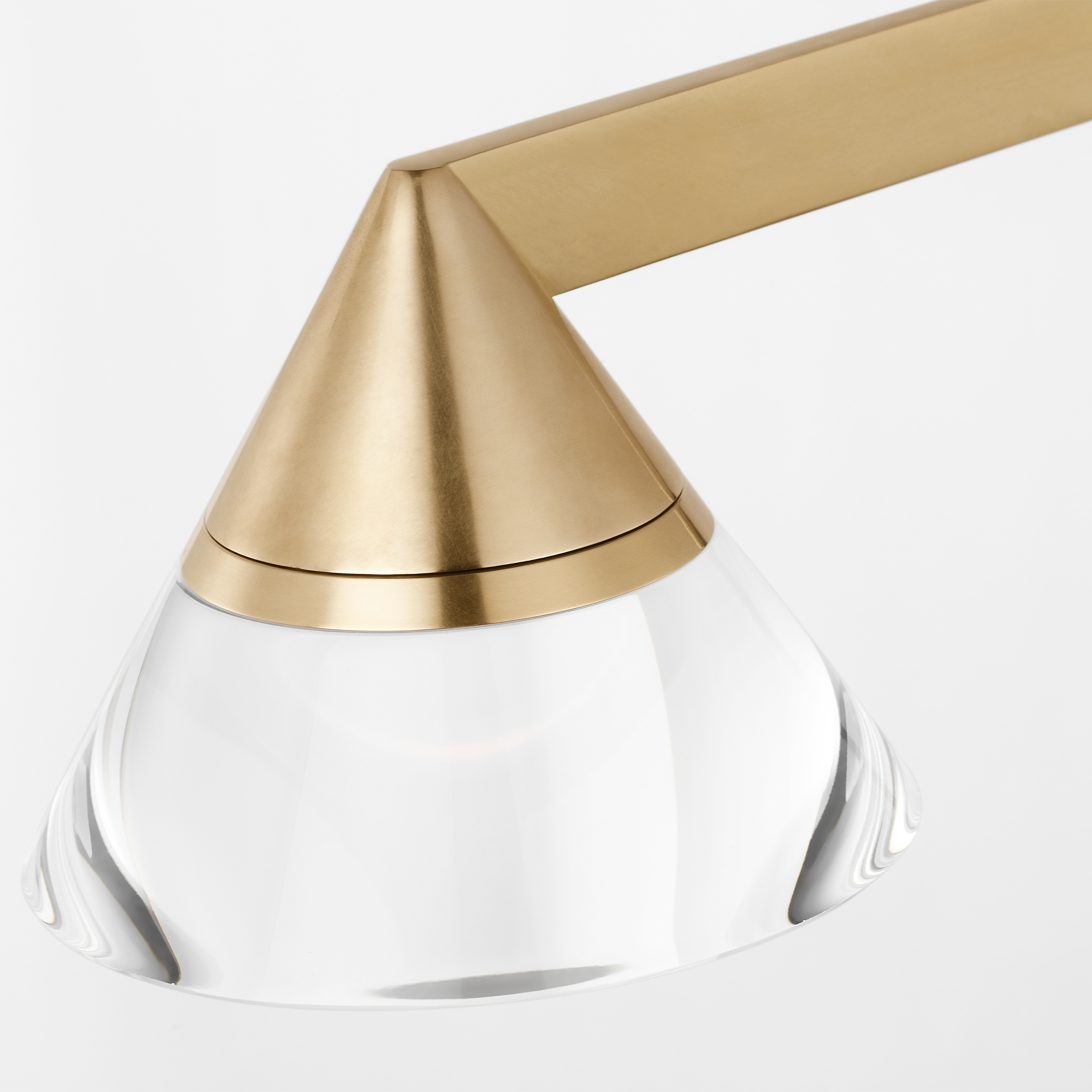 Midrand Crystal 60 Linear Chandelier | Hand-Rubbed Antique Brass