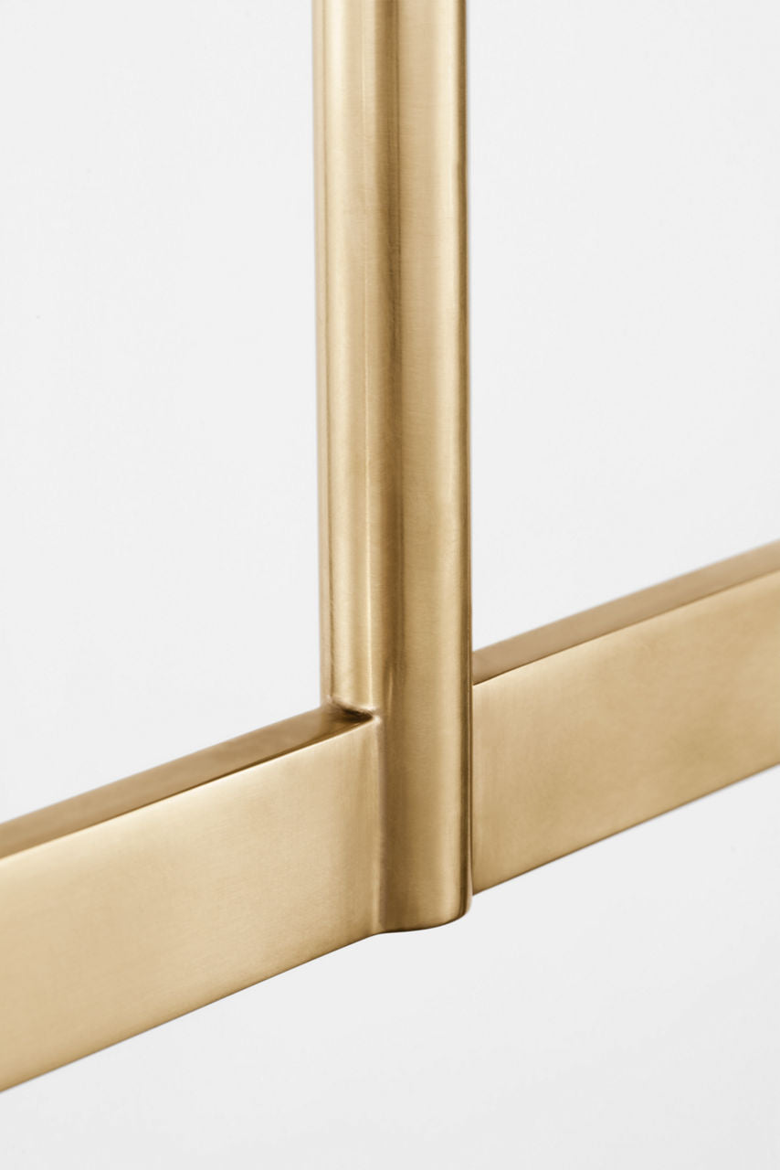 Midrand Crystal 60 Linear Chandelier | Hand-Rubbed Antique Brass