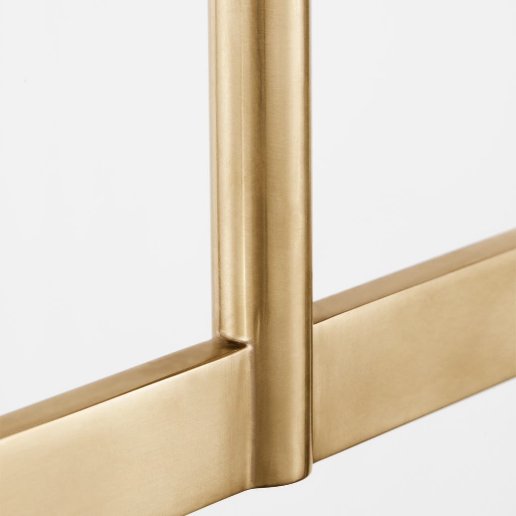 Midrand Crystal 60 Linear Chandelier | Hand-Rubbed Antique Brass