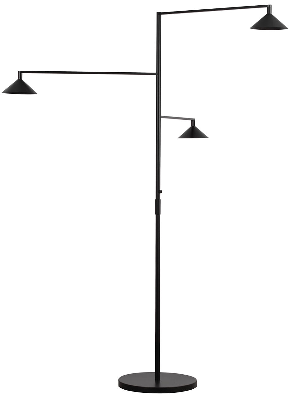 Mill 3-Light Outdoor Grande Floor Lamp Black 2700K 90 CRI