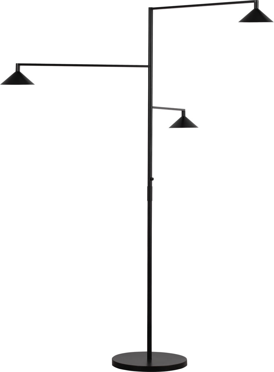 Mill 3-Light Outdoor Grande Floor Lamp Black 2700K 90 CRI