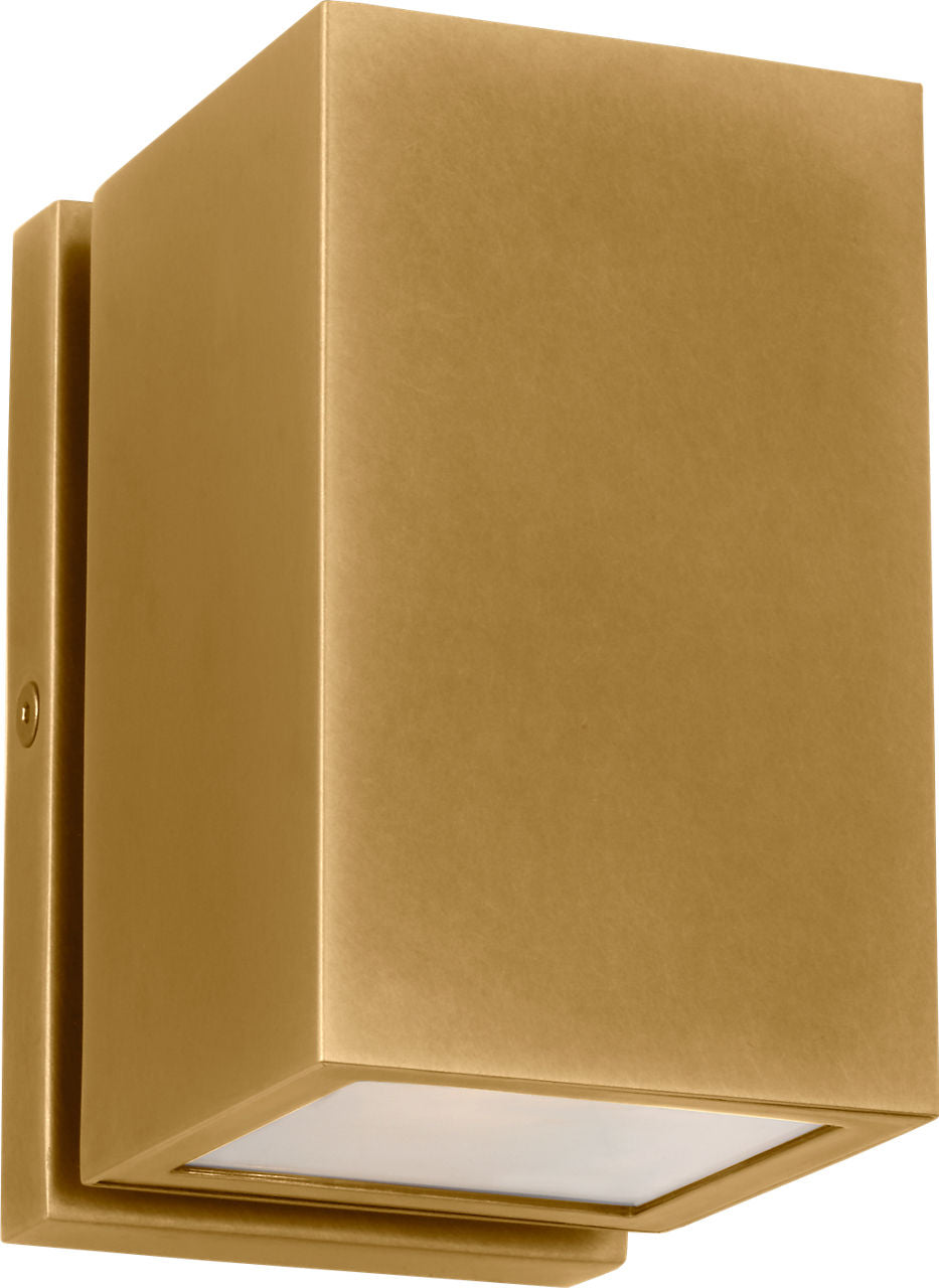 Pressa Square Small Wall Natural Brass 2700K 90 CRI