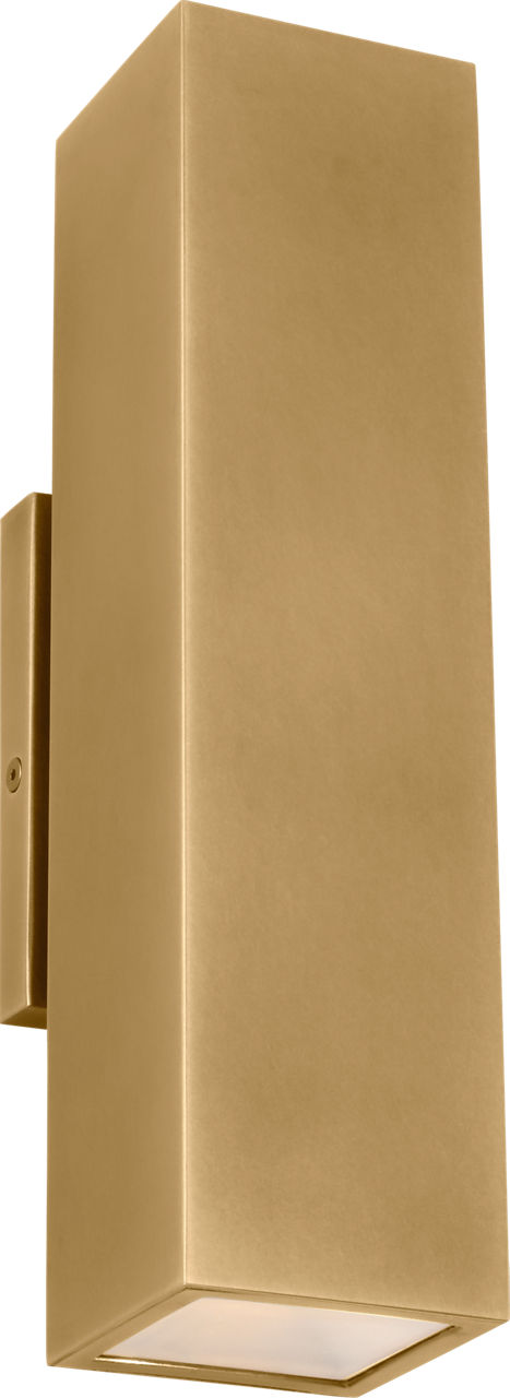 Pressa Square Medium Wall Natural Brass 2700K 90 CRI